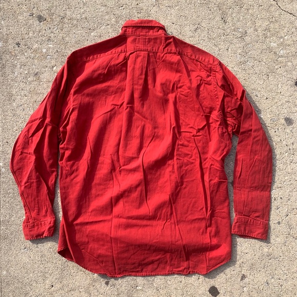 Ralph Lauren Red Long Sleeve Button Down Shirt XL - Picture 4 of 4